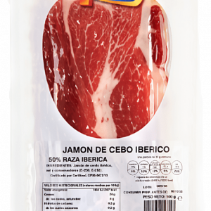 Sliced Cebo Iberian ham – 50% iberian breed 100 gr