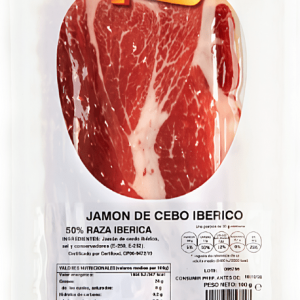 Sliced Cebo Iberian shoulder – 50% iberian breed 100 gr